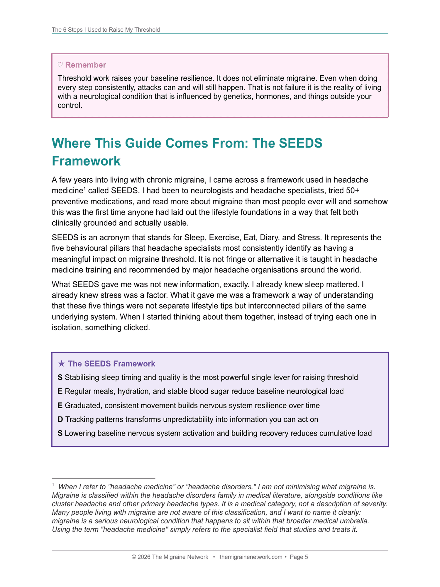 The Migraine Guide: 6 Steps to Fewer Attacks sample page 5