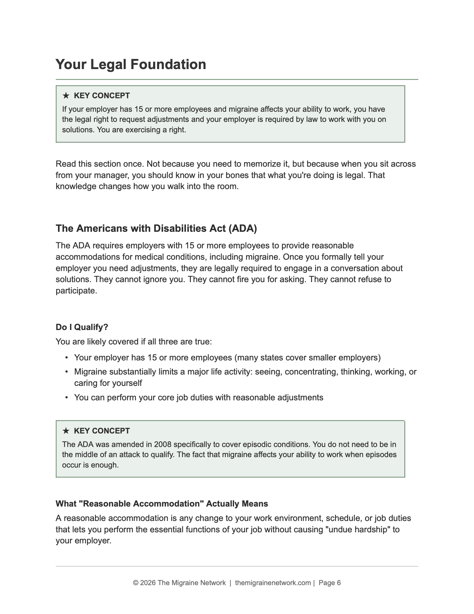 US Workplace Advocacy Guide sample page 1