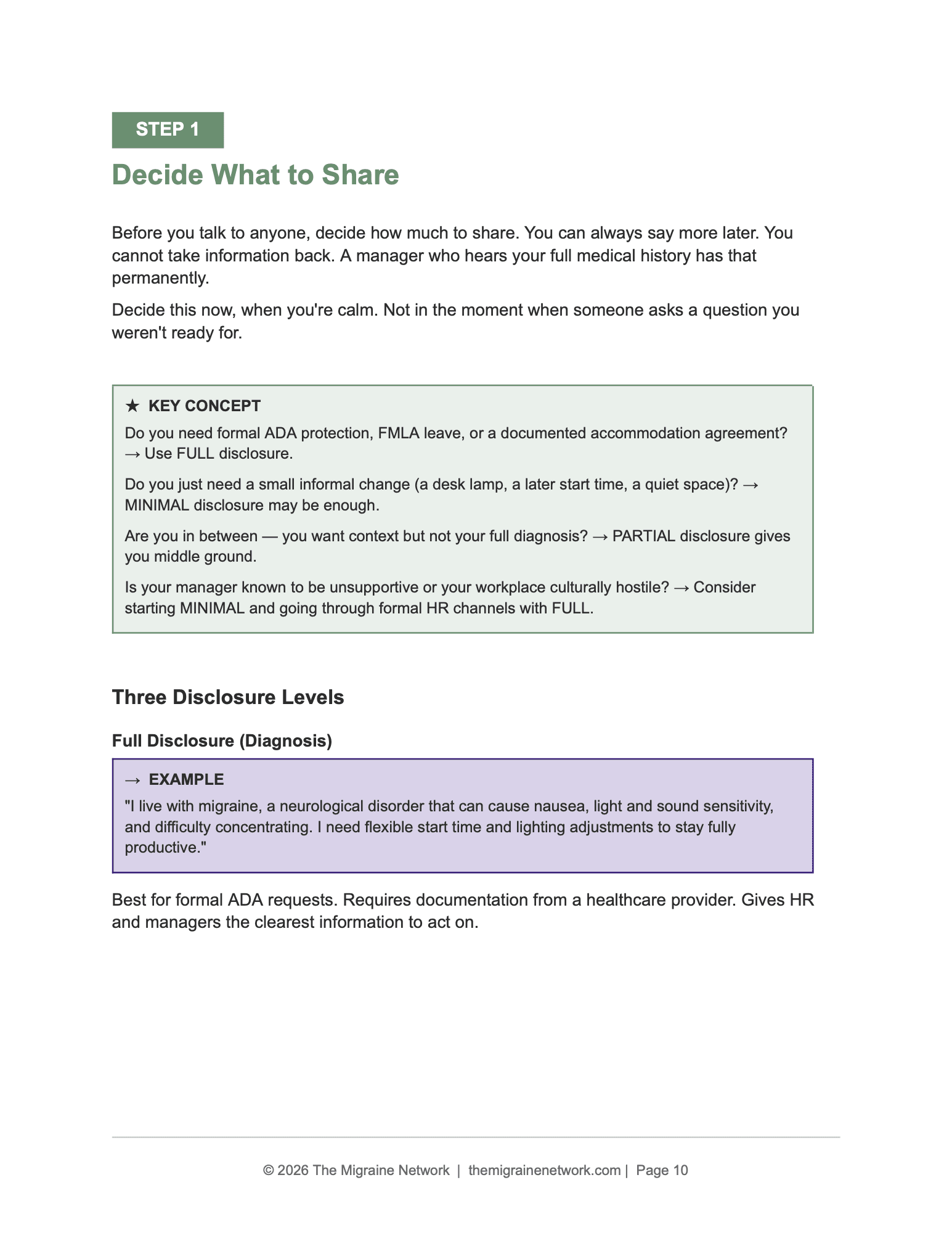 US Workplace Advocacy Guide sample page 2