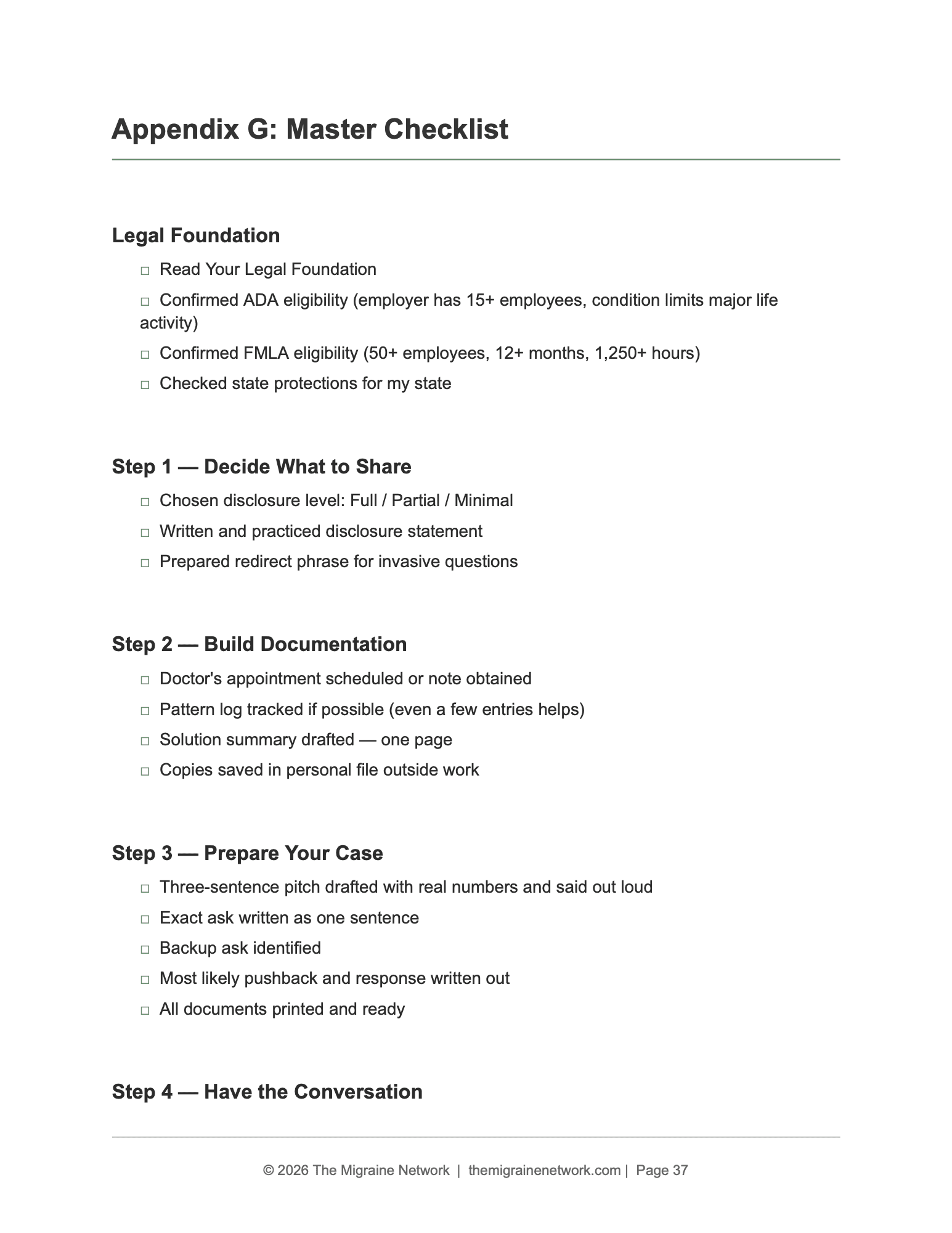 US Workplace Advocacy Guide sample page 4