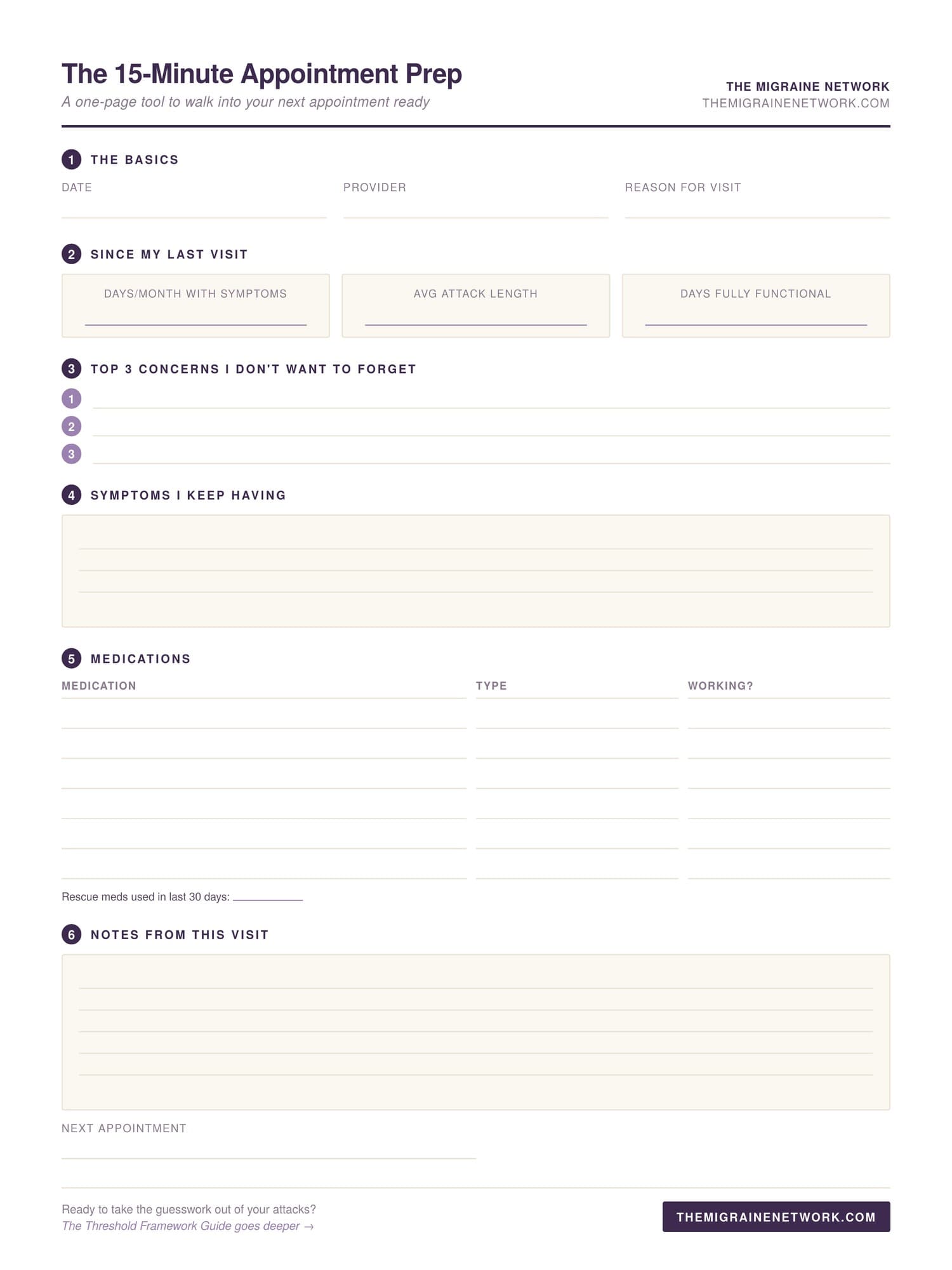 Migraine Appointment Prep Guide