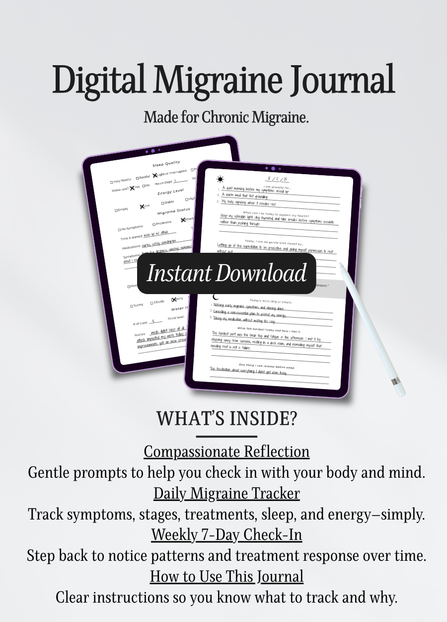 Digital Unbreakable Migraine Tracker & Reflection Journal