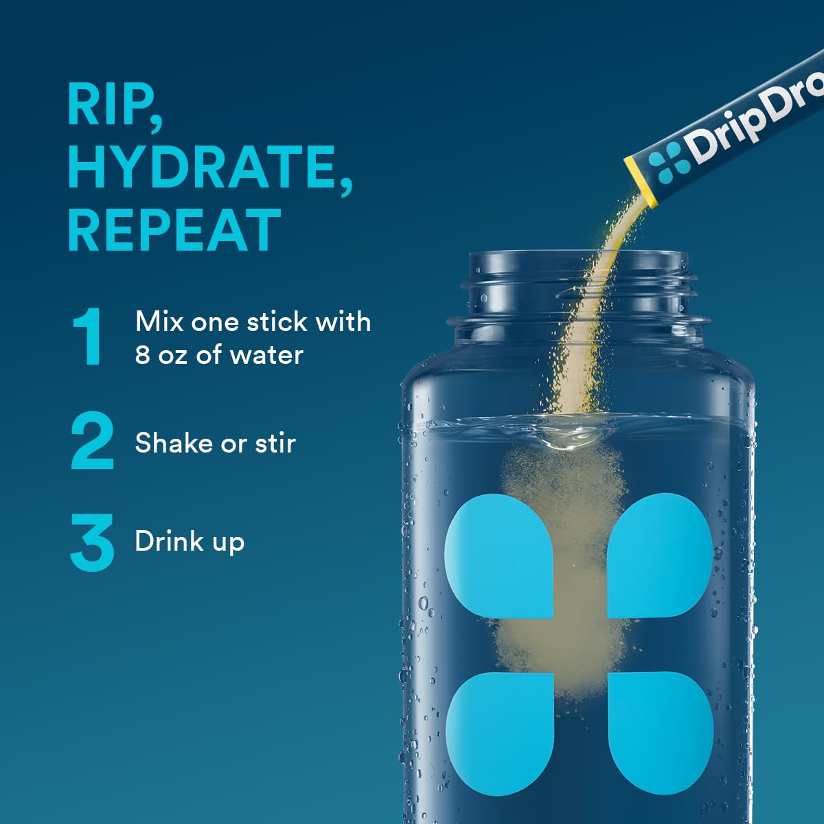 DripDrop Hydration Packets - Fruit Punch - Single Serve Electrolytes Powder Drink Mix - Non-GMO, Gluten Free, Vegan - 32 Sticks