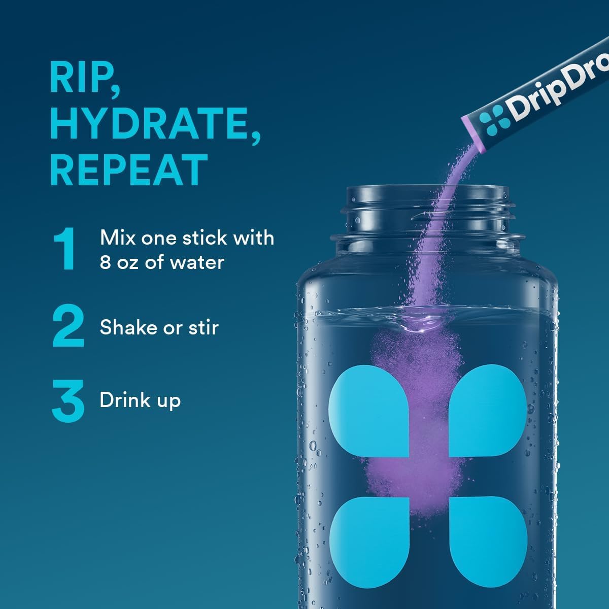 DripDrop Hydration Packets - Fruit Punch - Single Serve Electrolytes Powder Drink Mix - Non-GMO, Gluten Free, Vegan - 32 Sticks