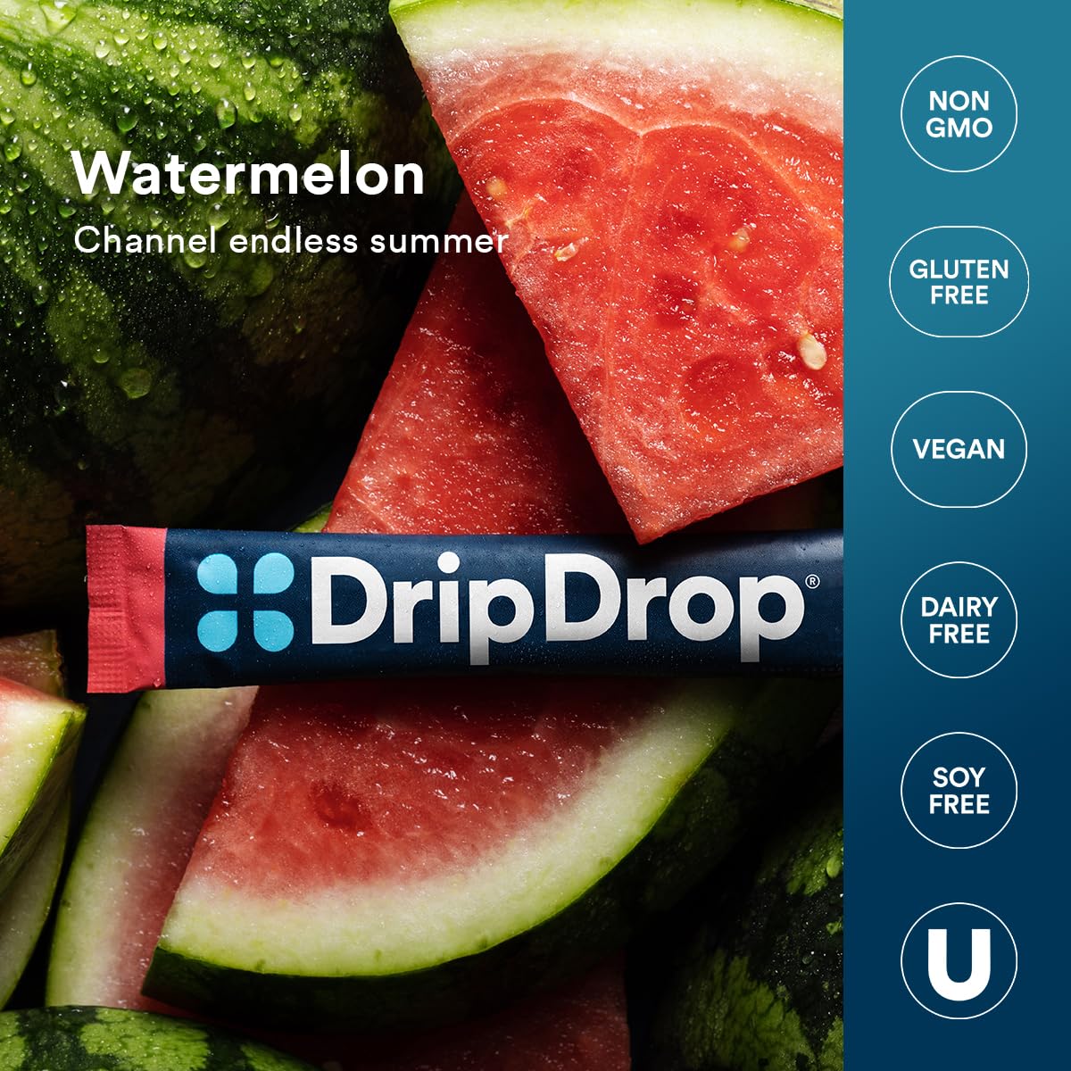 DripDrop Hydration Packets - Fruit Punch - Single Serve Electrolytes Powder Drink Mix - Non-GMO, Gluten Free, Vegan - 32 Sticks