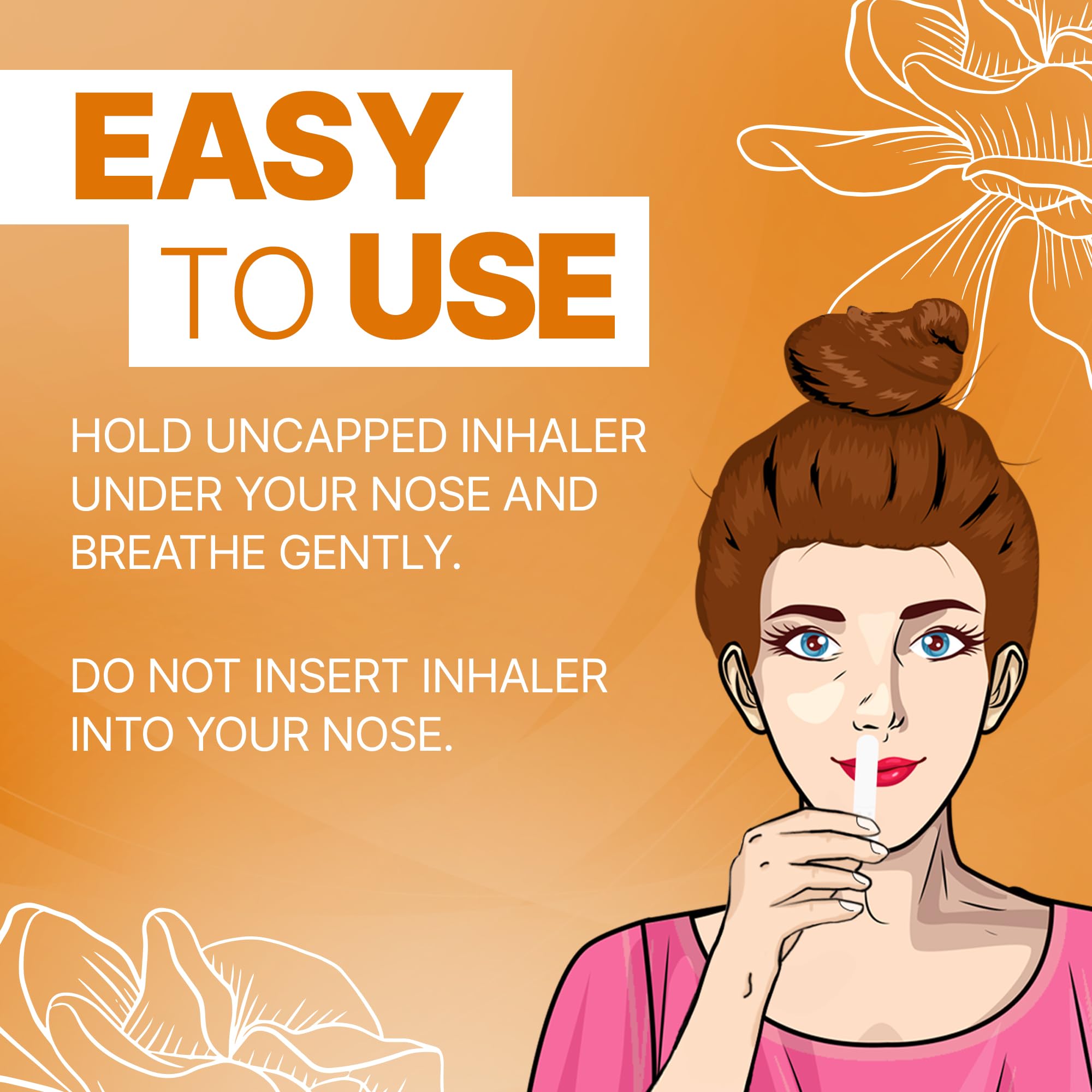 Basic Vigor Migrastil Nausea Inhaler (2-Pack) - Pocket Size Aromatherapy Stick for Queasiness - All Natural, Fast Acting Help