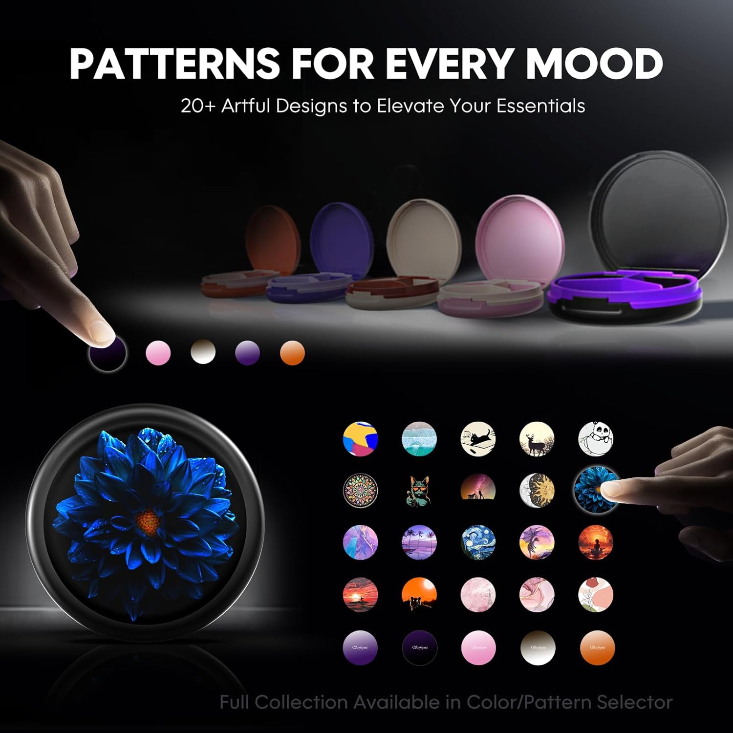 Serfeymi Small Pill Box - 3 Compartments Portable Pill Box for Purse Pocket, Compact Mini Travel Pill Case - Suitable for Medicine, Vitamin, Fish Oil, Supplements - White(Logo)