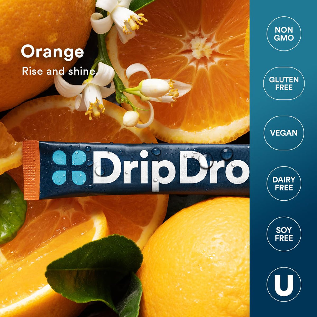 DripDrop Hydration Packets - Fruit Punch - Single Serve Electrolytes Powder Drink Mix - Non-GMO, Gluten Free, Vegan - 32 Sticks
