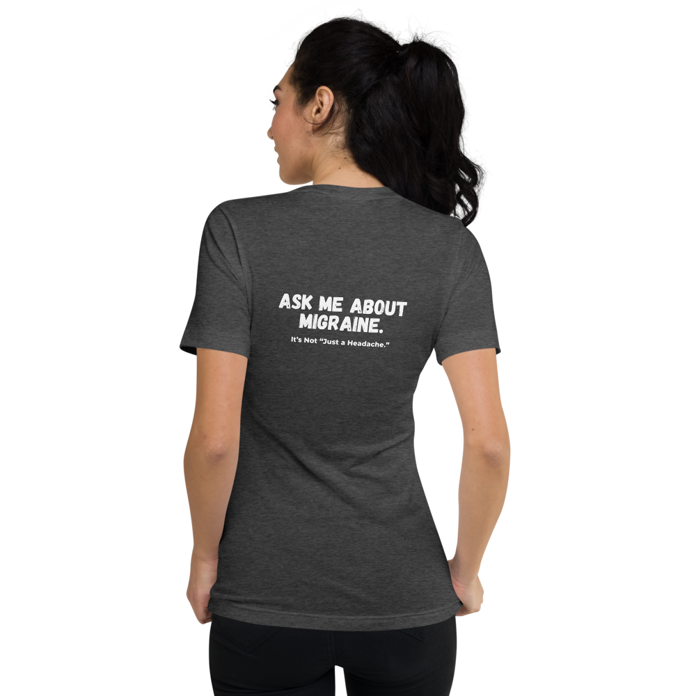 Migraine Awareness V-Neck Shirt thumbnail 3