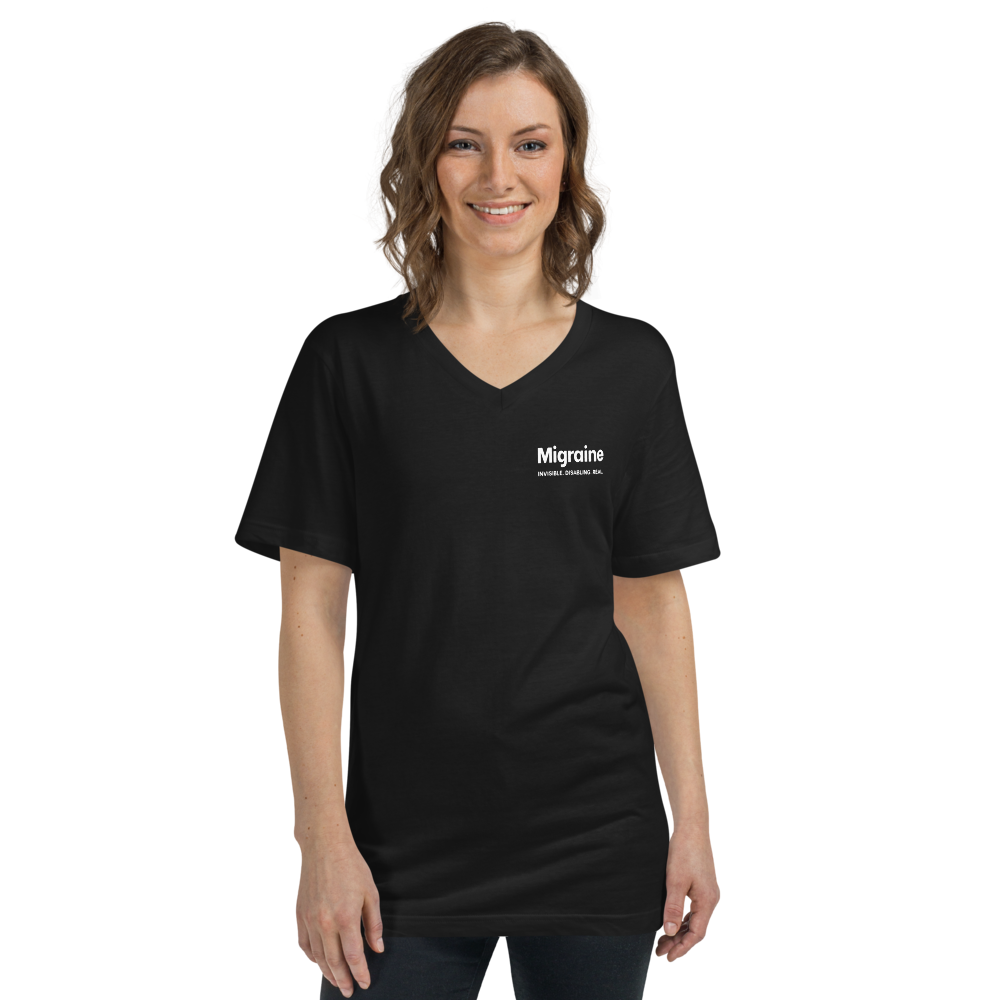 Migraine Awareness V-Neck Shirt — image 1