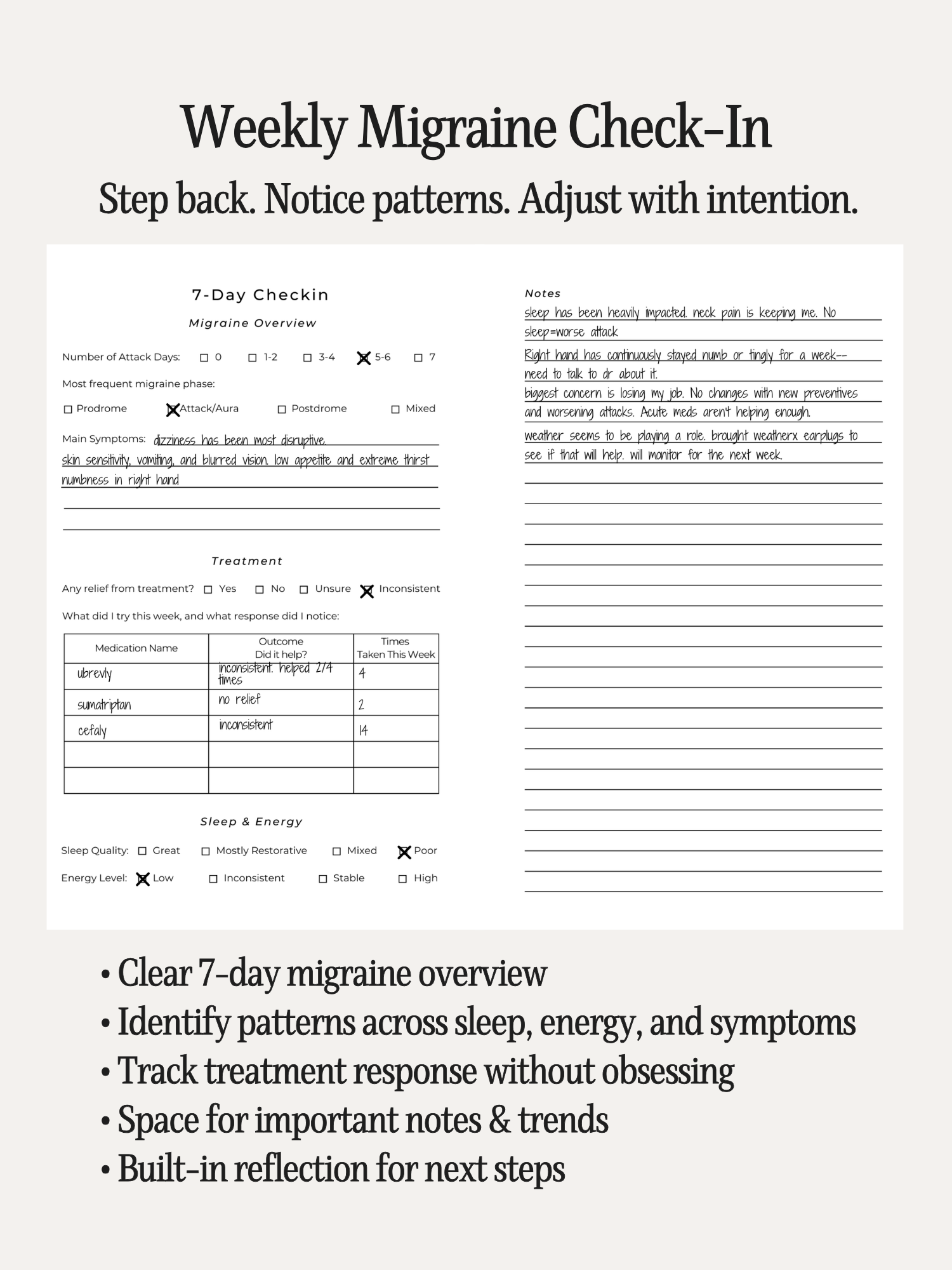 Migraine Tracker & Reflection Journal (Physical) thumbnail 4